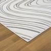 image:imageLUXE WEAVERS Modern Abstract Swirl Cream 5x7 Area Rug High Low CarpetGrey