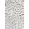 image:imageLUXE WEAVERS Modern Abstract Swirl Cream 5x7 Area Rug High Low CarpetGrey