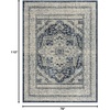 image:imageLUXE WEAVERS Moroccan Bohemian Ivory 5x7 Area RugNavy