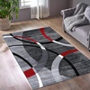 image:imagePersianRugs Luxe Weavers Victoria Collection 3895 Gray 7 ft x 10 ft Modern Abstract Geometric Stain Resistant Area Rug