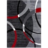image:imagePersianRugs Luxe Weavers Victoria Collection 3895 Gray 7 ft x 10 ft Modern Abstract Geometric Stain Resistant Area Rug