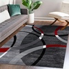 image:imagePersianRugs Luxe Weavers Victoria Collection 3895 Gray 7 ft x 10 ft Modern Abstract Geometric Stain Resistant Area Rug