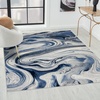 image:imageLUXE WEAVERS Marble Collection 497 Blue 9x12 Abstract Marble Swirl Area RugBlue