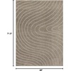 image:imageLUXE WEAVERS Modern Geometric Wave Beige 9x12 Area RugTaupe