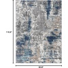 image:imageLUXE WEAVERS Euston Collection 7679 Grey 5x7 Abstract Area RugBlue