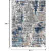 image:imageLUXE WEAVERS Euston Collection 7679 Grey 5x7 Abstract Area RugBlue