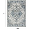 image:imageLUXE WEAVERS Euston Collection 8061 Silver 6x9 Modern Oriental Area RugIvory